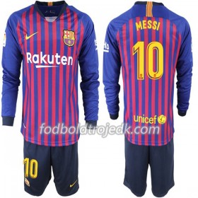 FC Barcelona Messi 10 Børn Hjemme 2018/19 - Fodboldtrøjer(L/S)